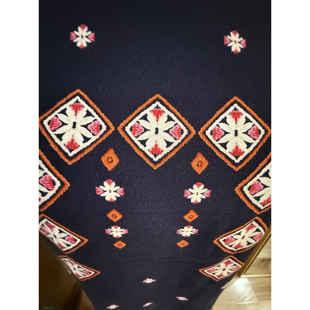Shift Dress Navy Knee Sleeveless Sz 10 NorthStyle Ethnic Inspired 90's Mom Y2K - Picture 4 of 16
